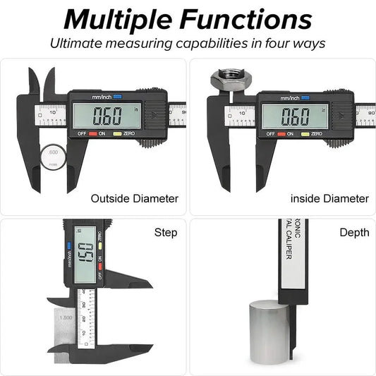 150mm 100mm Electronic Digital Caliper Carbon Fiber Dial Vernier Caliper Gauge Micrometer Measuring Tool Digital Ruler