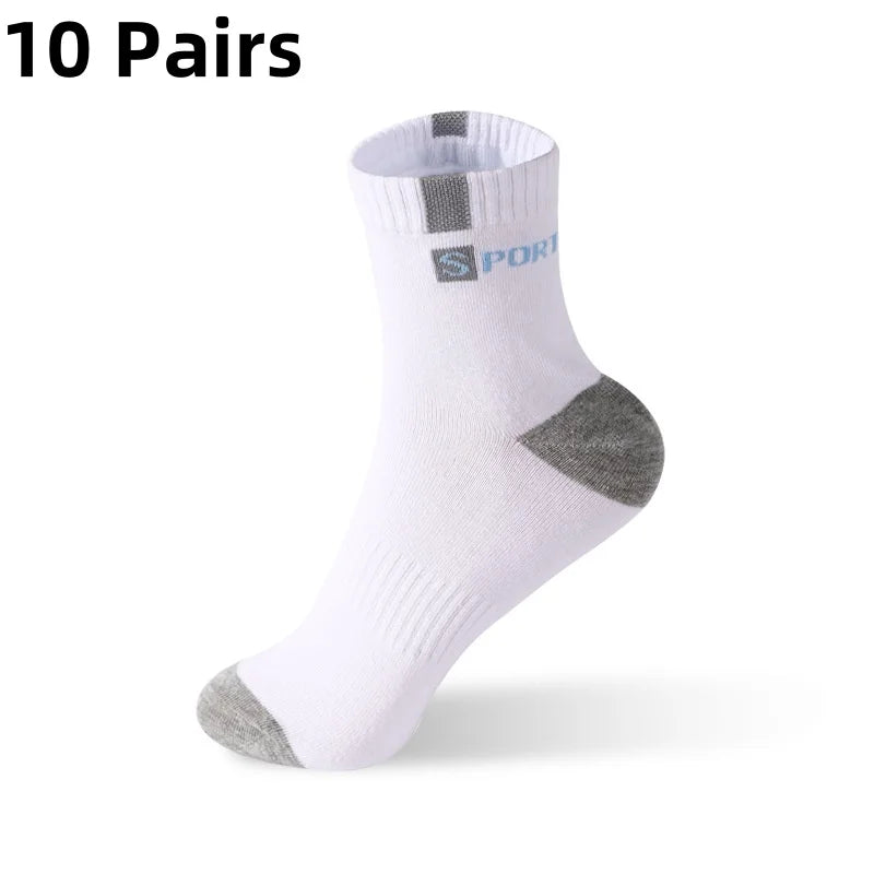 5/10 Pairs Men Bamboo Fiber Autumn Winter Men Socks Breathable Cotton Sports Sock Breathable Deodorant Business Socks Size 37-43