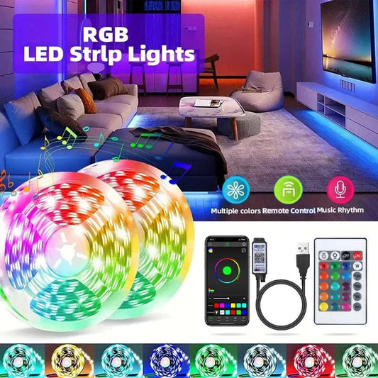 RGB LED Lights APP Control 16leds/M 24 Key Remote DIY Backlight TV Light Belt Flexible Cabinet Light For Room Decoration