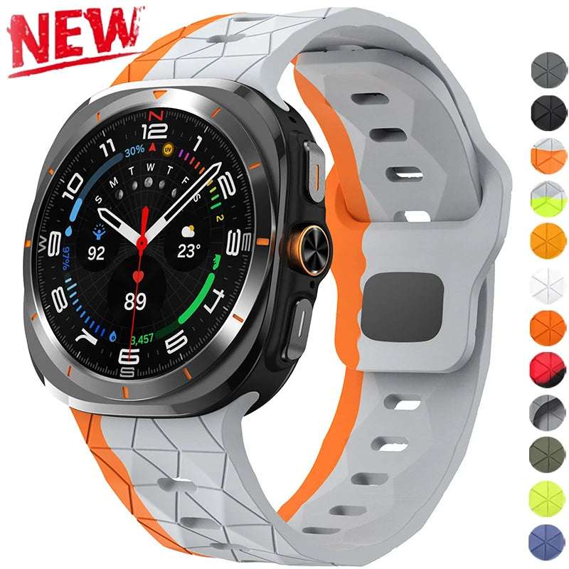 For Samsung Galaxy Watch 7 Ultra Strap 47mm Accessories correa Sport Silicone Bracelet For Samsung Galaxy Watch ultra band 47 mm