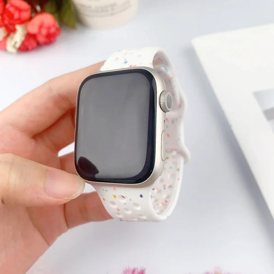 Silicone Strap for Apple Watch Band Ultra 2 49mm 46mm 42mm 45mm 44mm 40 41mm Transparent Bracelet IWatch Series S10 9 8 7 6 5 SE