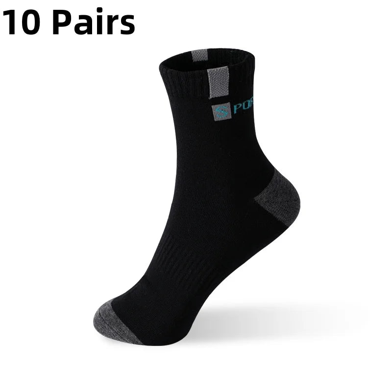 5/10 Pairs Men Bamboo Fiber Autumn Winter Men Socks Breathable Cotton Sports Sock Breathable Deodorant Business Socks Size 37-43