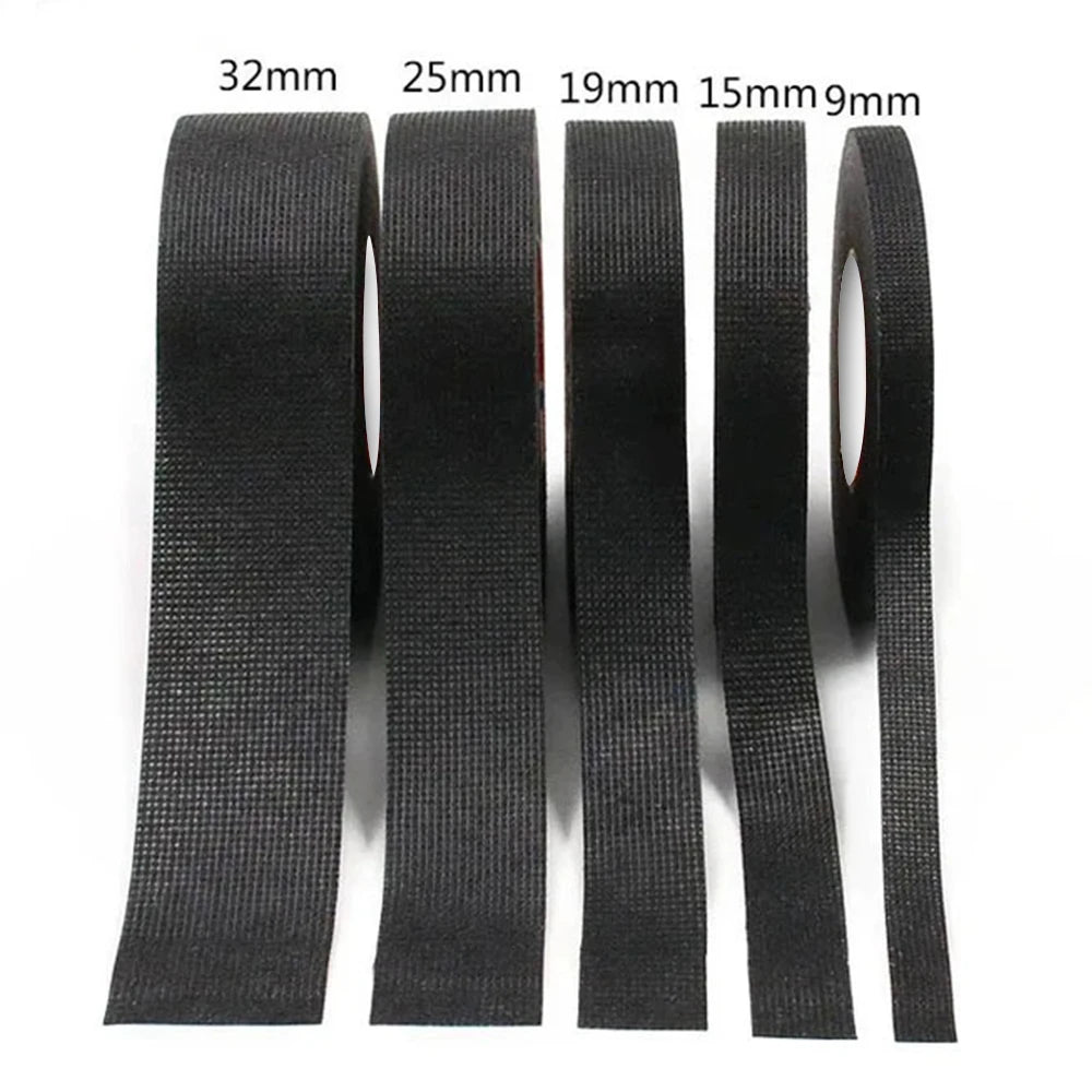 Electrical Tape Heat-resistant Harness Bundle Insulation Auto Wiring Fabric Cloth Wrap Waterproof Cable Organizer Adhesive Tapes