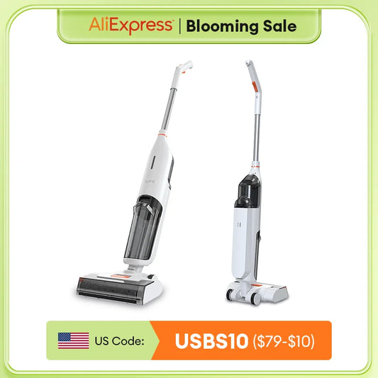 ILIFE W90 Cordless Wireless Wet Dry Smart Mop Washing , 5500Pa Suction, 1 Min Self Cleaning, Large Dual Water Tank