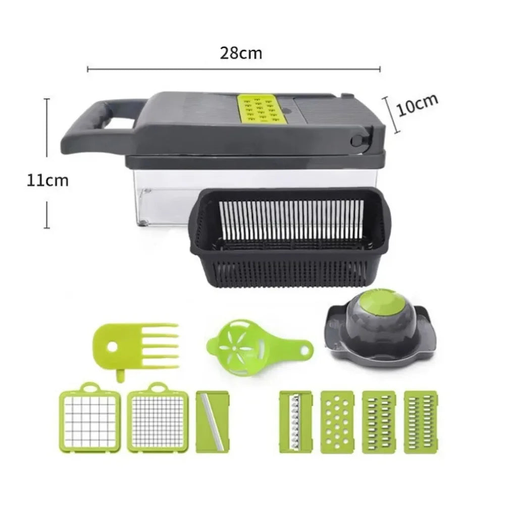 Multifunctional Vegetable Chopper Handle Food Grate Food Chopper Vegetable Slicer Dicer Cut 14/16 in 1 Kitchen Items Cocina