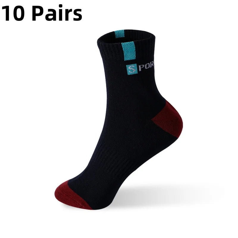 5/10 Pairs Men Bamboo Fiber Autumn Winter Men Socks Breathable Cotton Sports Sock Breathable Deodorant Business Socks Size 37-43