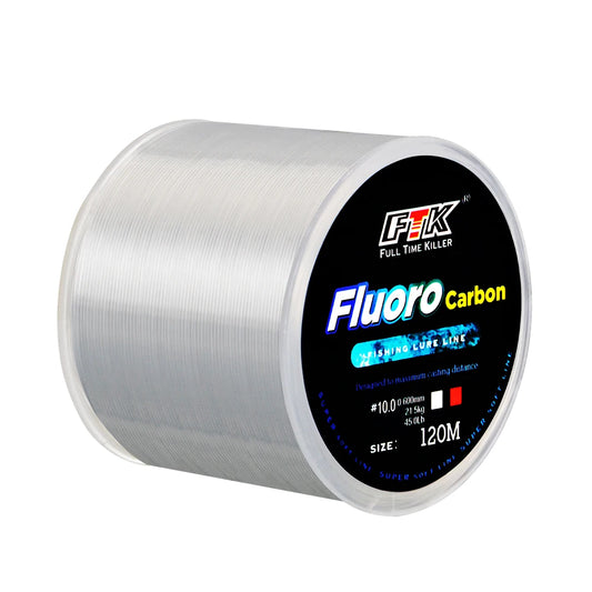 120M fluorocarbon coated fishing line, carbon fiber lead, fishing lure, sinking line, far throw fishing gear