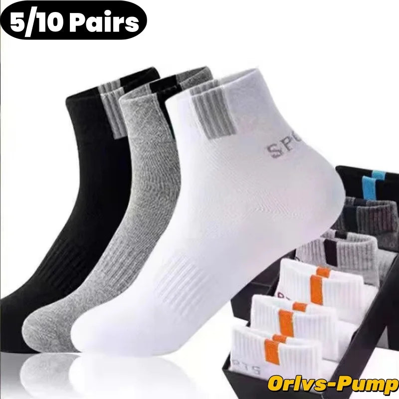 5/10 Pairs Men Bamboo Fiber Autumn Winter Men Socks Breathable Cotton Sports Sock Breathable Deodorant Business Socks Size 37-43