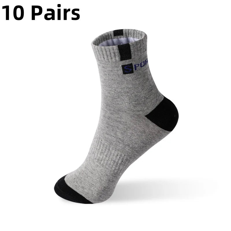 5/10 Pairs Men Bamboo Fiber Autumn Winter Men Socks Breathable Cotton Sports Sock Breathable Deodorant Business Socks Size 37-43