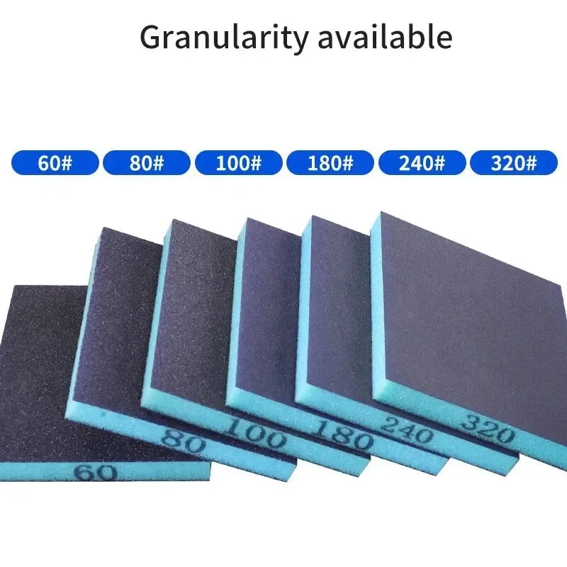 6PCS Sanding Sponge 60-320 Grit Washable and Reusable Wet Dry Sanding Blocks for Metal Wood Polishing Abrasive Tool 120*96*13mm