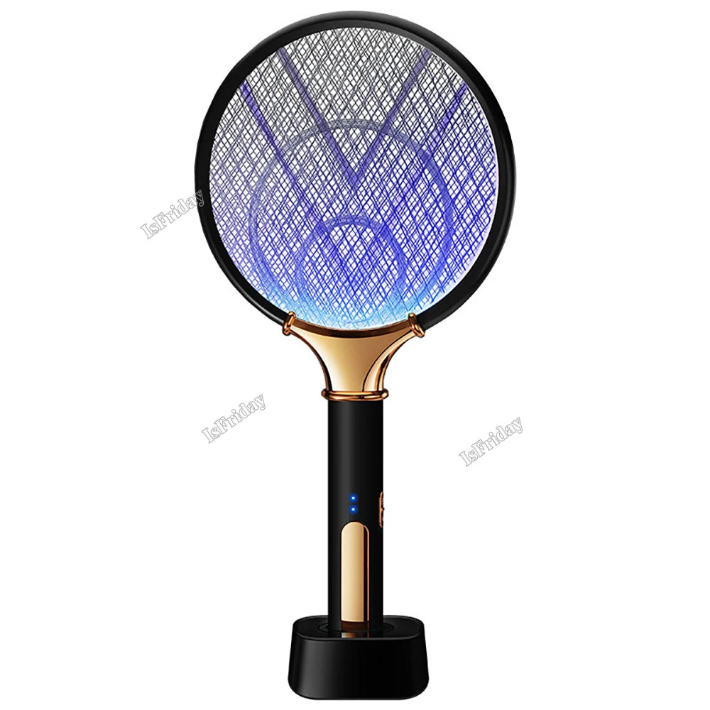 1200mAh Electric Mosquito Swatter LED Rechargeable Anti Fly Bug Zapper Killer Trap Insect Racket Pest Control Product