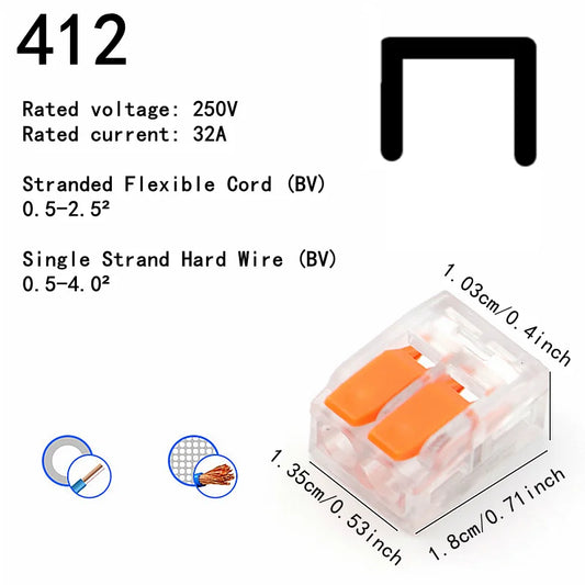 10-75 Pcs Orange Universal Type Quick Plug-in Terminals,Electrical Equipment Connectors,Wire Connector Terminals,250V/32A