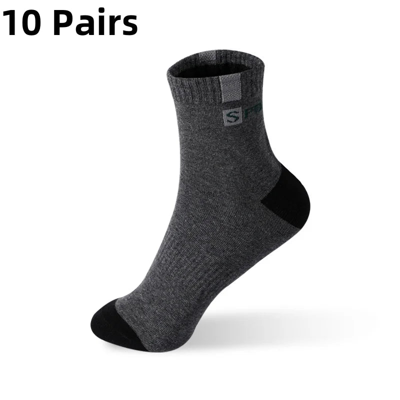 5/10 Pairs Men Bamboo Fiber Autumn Winter Men Socks Breathable Cotton Sports Sock Breathable Deodorant Business Socks Size 37-43