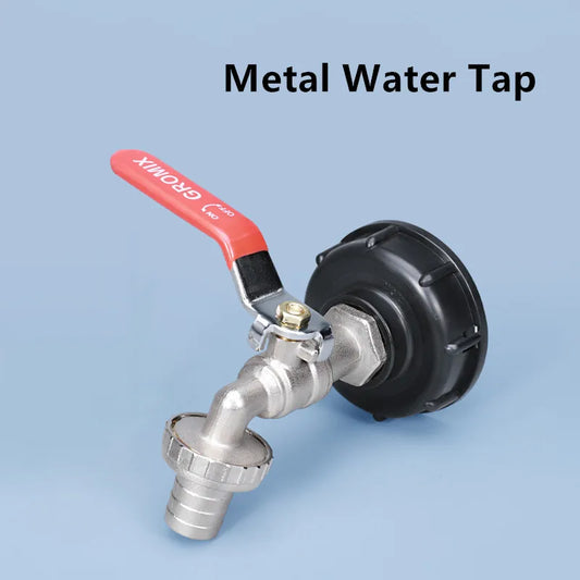 S60x6 Coarse Thread IBC Tank Tap Connecter X 1/2'' 3/4'' Water Coupling Adapter 1000L Garden Home Replacement Valve Fitting