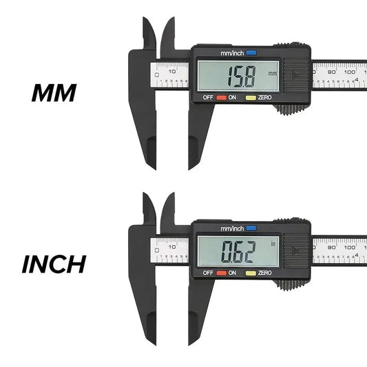 150mm 100mm Electronic Digital Caliper Carbon Fiber Dial Vernier Caliper Gauge Micrometer Measuring Tool Digital Ruler