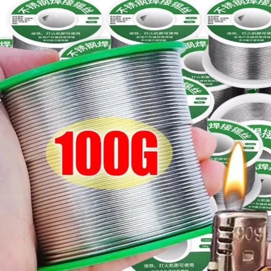 100/20g No Need Solder Powder Soldering Rods Low Temperature Easy Melt Solder Wire Silver Universal Welding Rod Cored Weld Wire