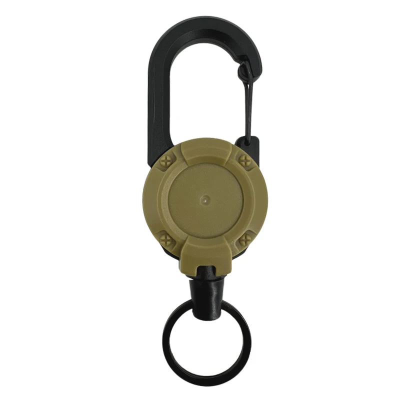 Automatic Retractable Wire Rope Luya Anti-theft Tactical Keychain Telescopic Belt Keyring Outdoor Carabiner Hook Backpack Buckle