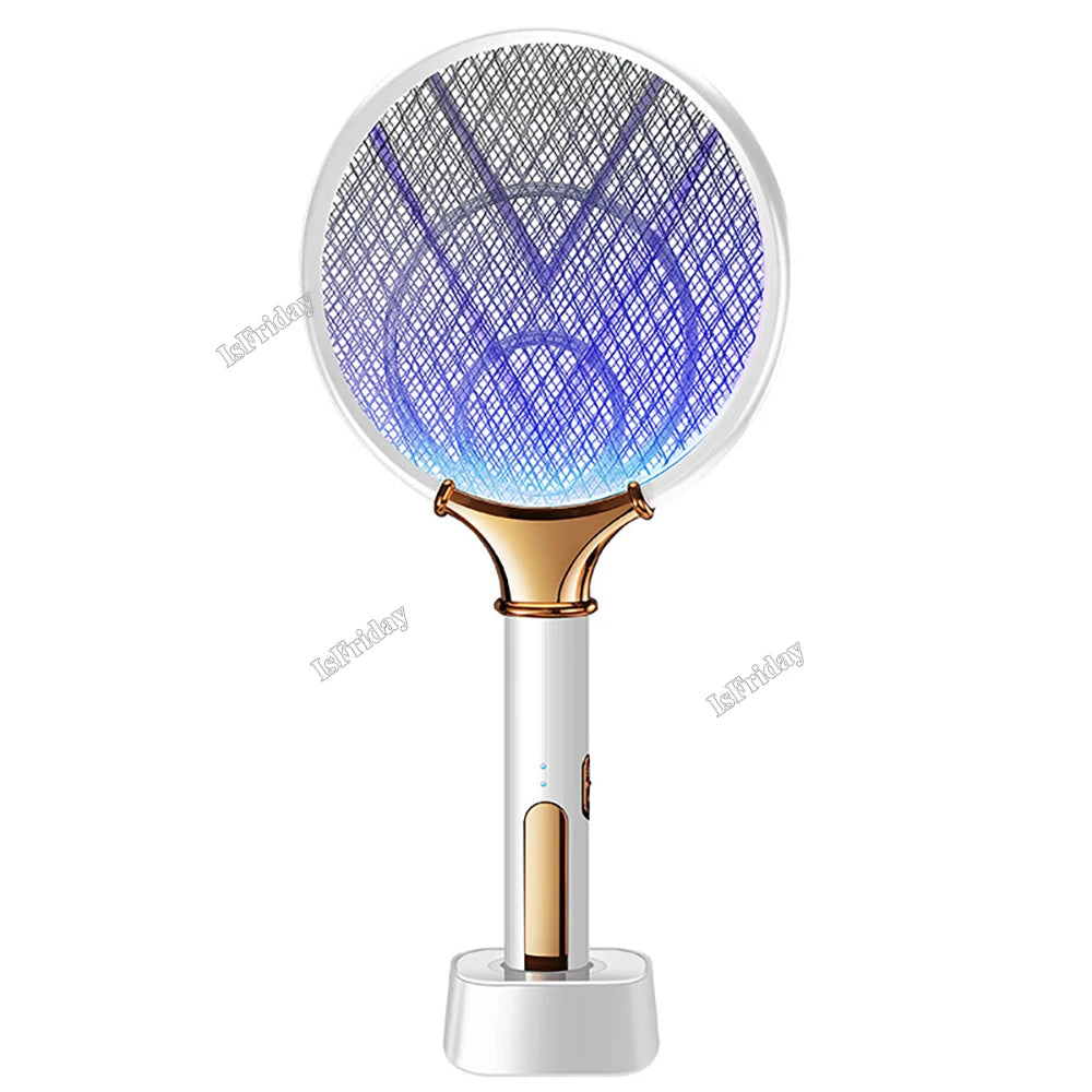 1200mAh Electric Mosquito Swatter LED Rechargeable Anti Fly Bug Zapper Killer Trap Insect Racket Pest Control Product